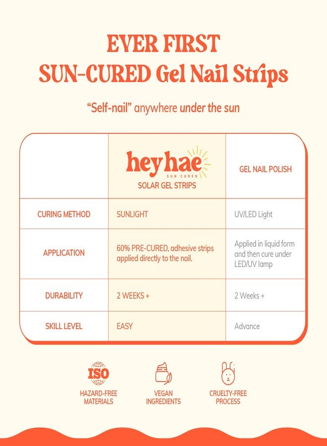 Heyhae Semi Cured Gel Nail Strips | No LED Lamp Needed | Pink, Marble | Easy Apply & Remove, Salon Quality | Includes 28 Strips, 1 Prep Pads, Nail File & Wooden Stick - Hey, Crystal Calm - Image 4